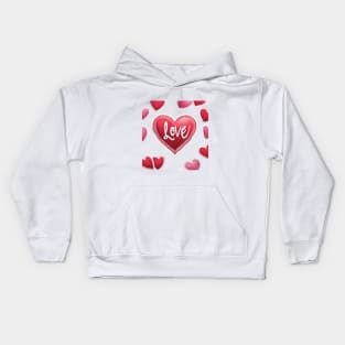 Valentine  Love Kids Hoodie